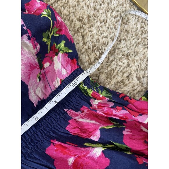 ⭐ 3/$15 Hollister Small Blue Pink Floral Y2K Ruffle Babydoll Mini Dress - Picture 9 of 11